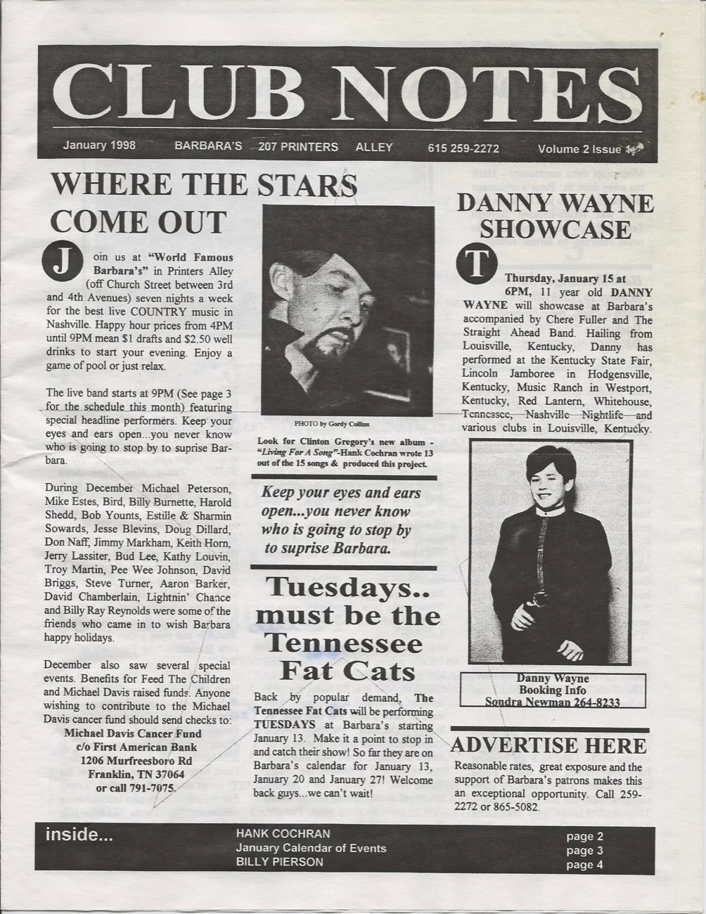 Scan of the Printer's Alley Club Notes article, page 2