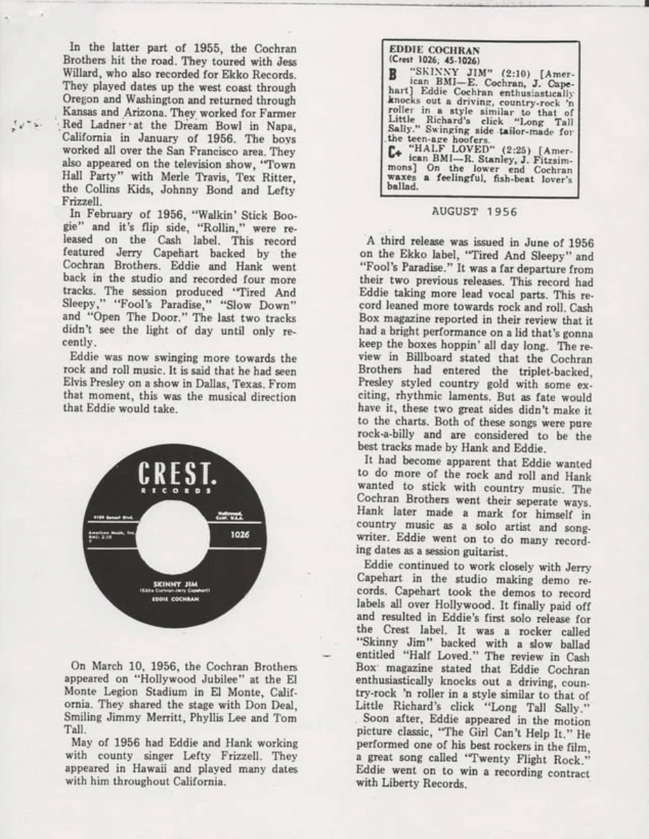 Scan of a 1997 article about the Cochran Brothers, page 6